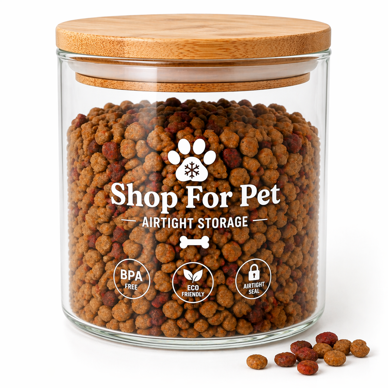 ChatGPT-Image-Apr-21-2026-09_10_18-PM.png Airtight Pet Food Storage Container Glass Jar with Bamboo Lid - Image 1